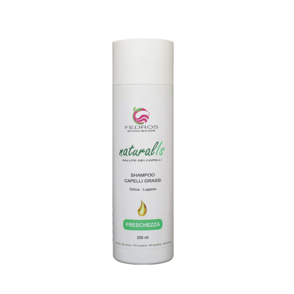 Shampoo per capelli grassi - 200 ml - Ortica e Luppolo - FRESCHEZZA