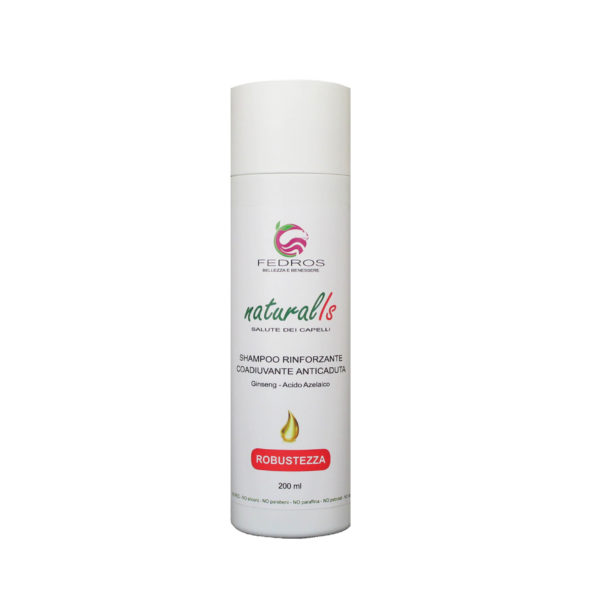 Shampoo rinforzante anticaduta - 200 ml - Ginseng e Acido Azelaico - ROBUSTEZZA
