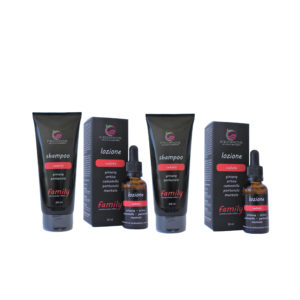 Trattamento Caduta - 2 Shampoo 200 ml + 2 Lozione 30 ml con contagocce