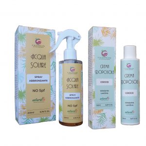 Acqua Solare Spray Abbronzante al Betacarotene - 200 ml + Crema Doposole al Cocco 150 ml