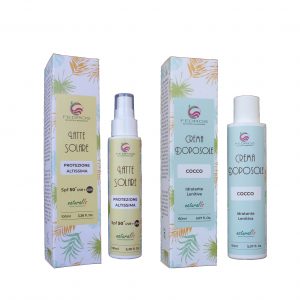 Latte Solare Protezione Altissima SFP 50+ + Crema Doposole al Cocco 150 ml